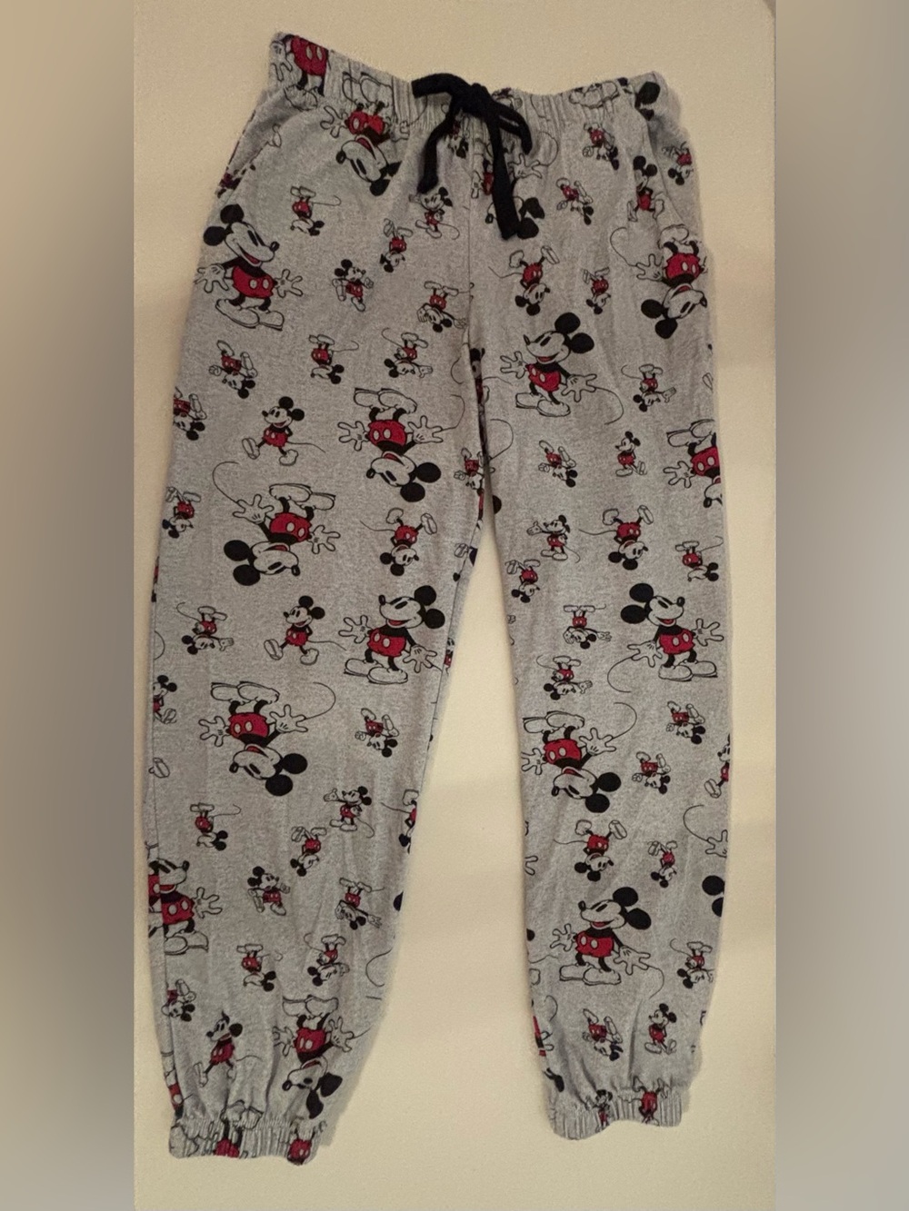 Disney Grey Mickey Mouse Fleece Pajama Bottoms